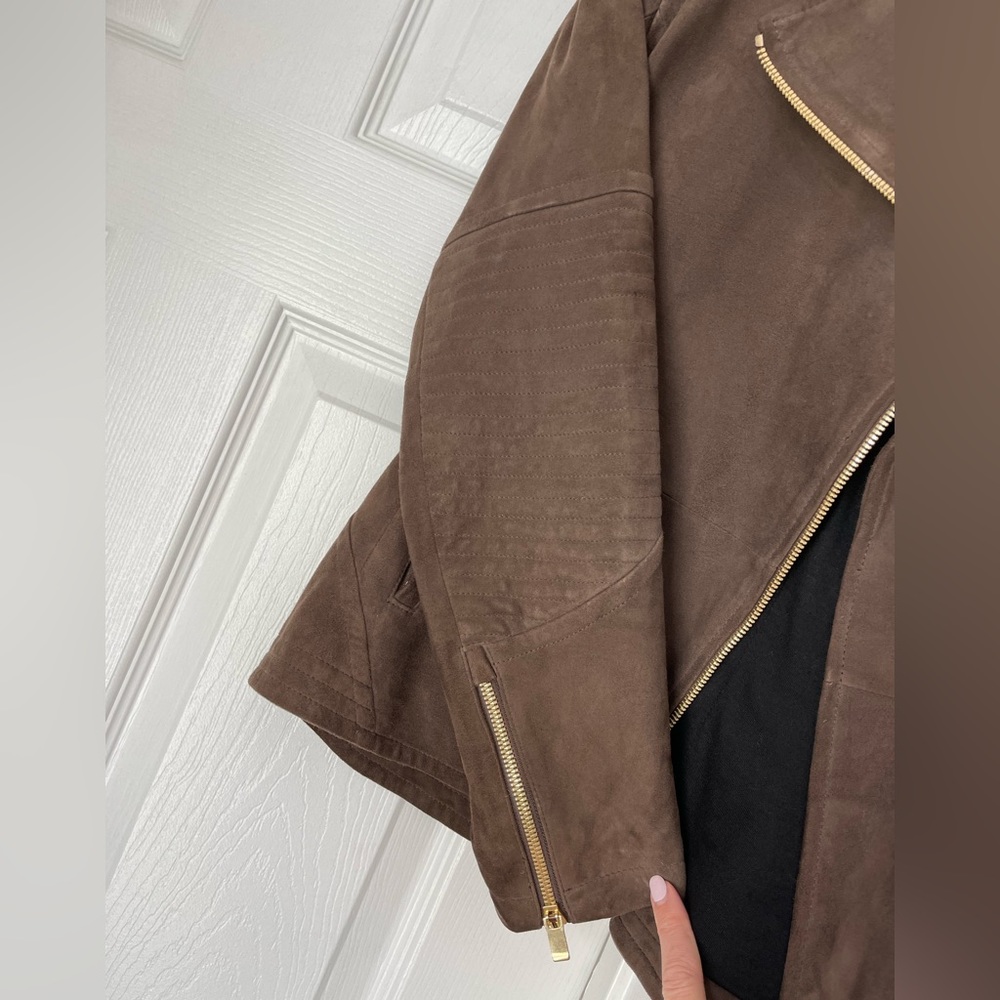 Athleta Asymmetrical Leather Jacket - Picture 3 of 3